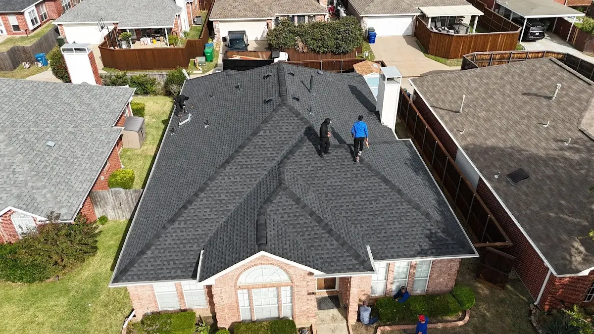 Slate & Tile Roof Repair work in progress on a St. Charles property